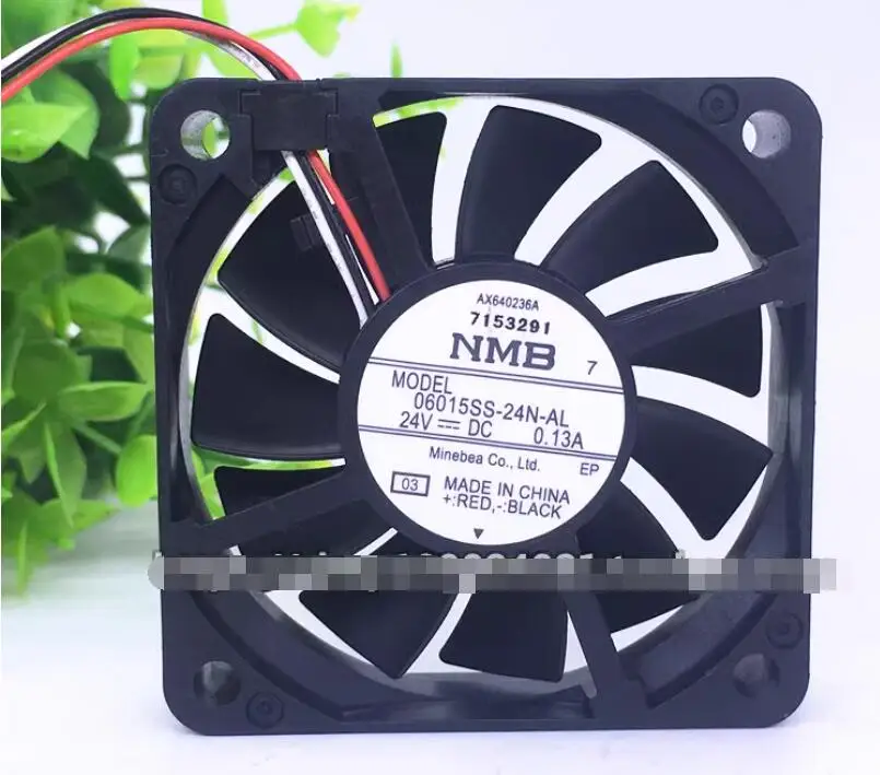 NMB 06015SS-24N-AL DC 24V 0.13A 60x60x15mm 3-Wire Server Cooling Fan