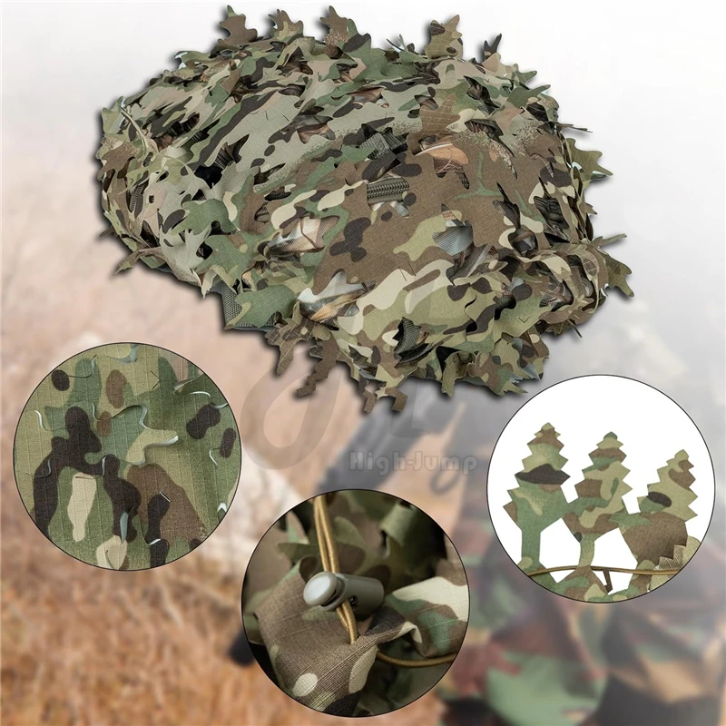 Bionic Camo Net sport Backpack Cover 3D Laser Tree Shape Camouflage Hunting Bags Cover Paintball Paratrooper Hunting Accessories