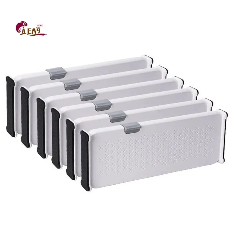 AEA9-6 Pcs Extendable Drawer Dividers, Freely Combinable Partitions For Bookshelves, Wardrobes, And Kitchens.