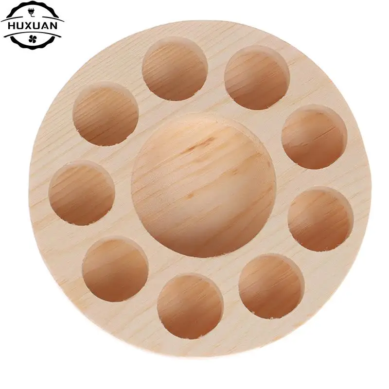 Essential Oil Wooden Display Stand 6/10Hole Essential Oil Storage Rack Smooth For DoTERRA Essential Oils Perfume Bottle Holder