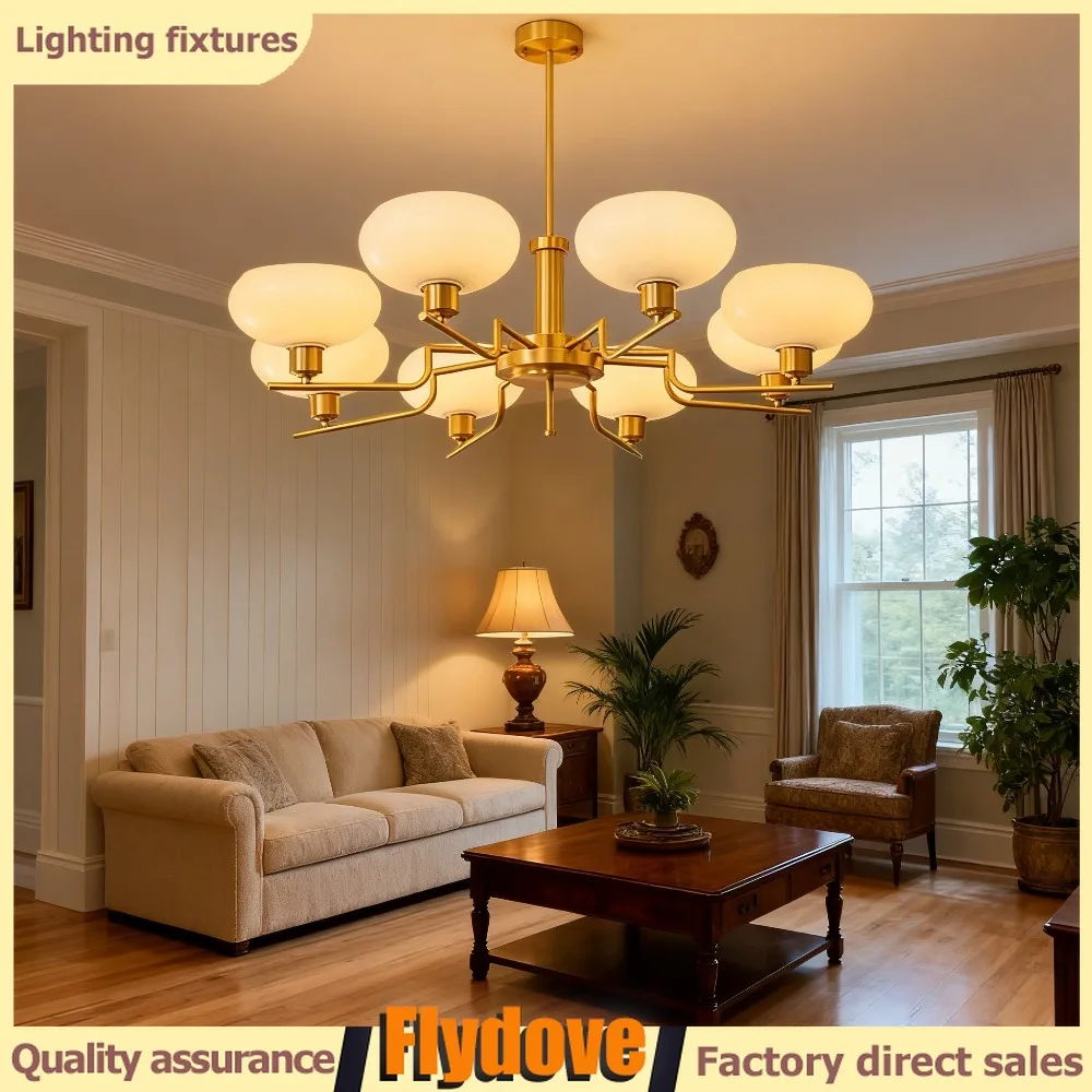 

Bauhaus Modern French Bedroom Copper Pendant Designer Study Dining Room Retro Light Simple Cream Style Living Room Lighting 220V