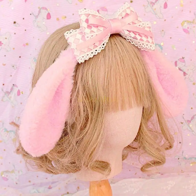 31BF 성인 어린이 귀여운 만화 멜로디 귀 모양의 머리띠 플러시 헤어 후프 메이크업 사진 촬영 크리스마스 파티 헤드 피스