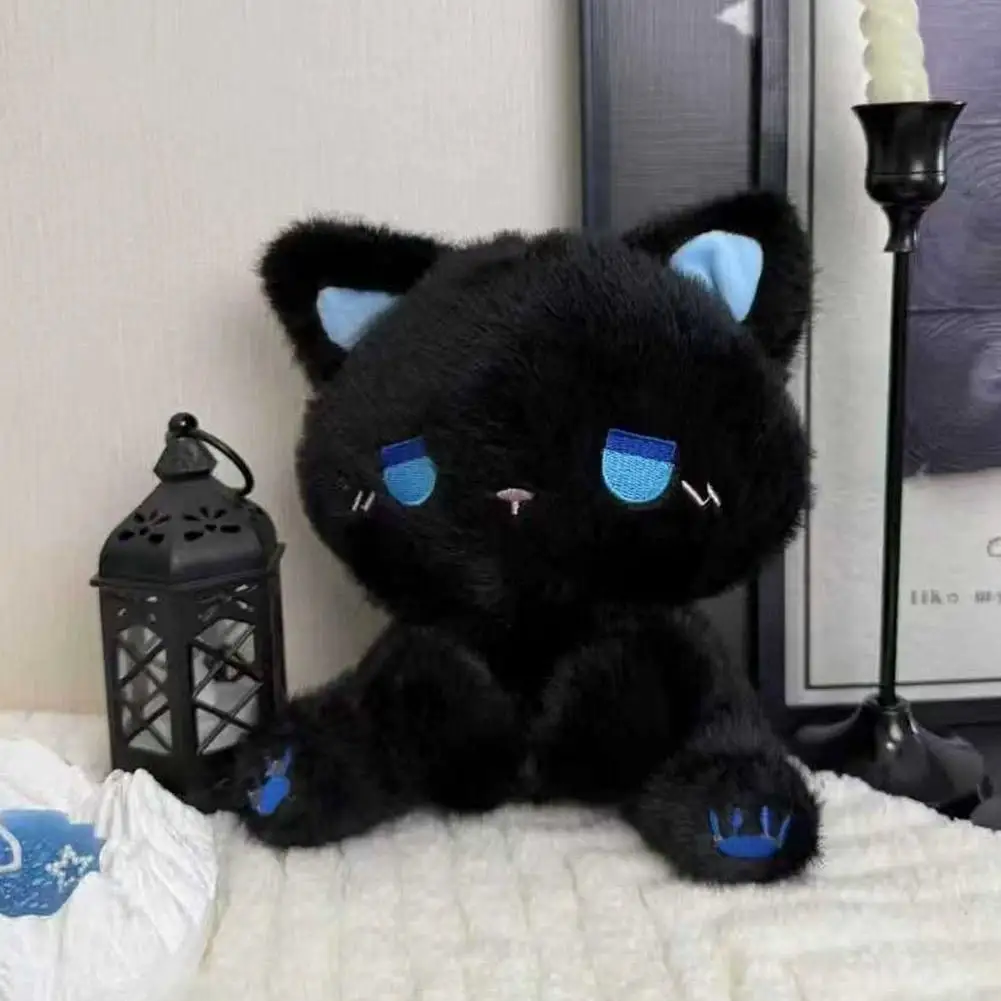 Kawai Plush Cat Toy Sad Emo Seated Cartoon Doll Fluffy Softly Stuffed Doll Exquisite Creative Birthday Valentine's Day Gift - view 6