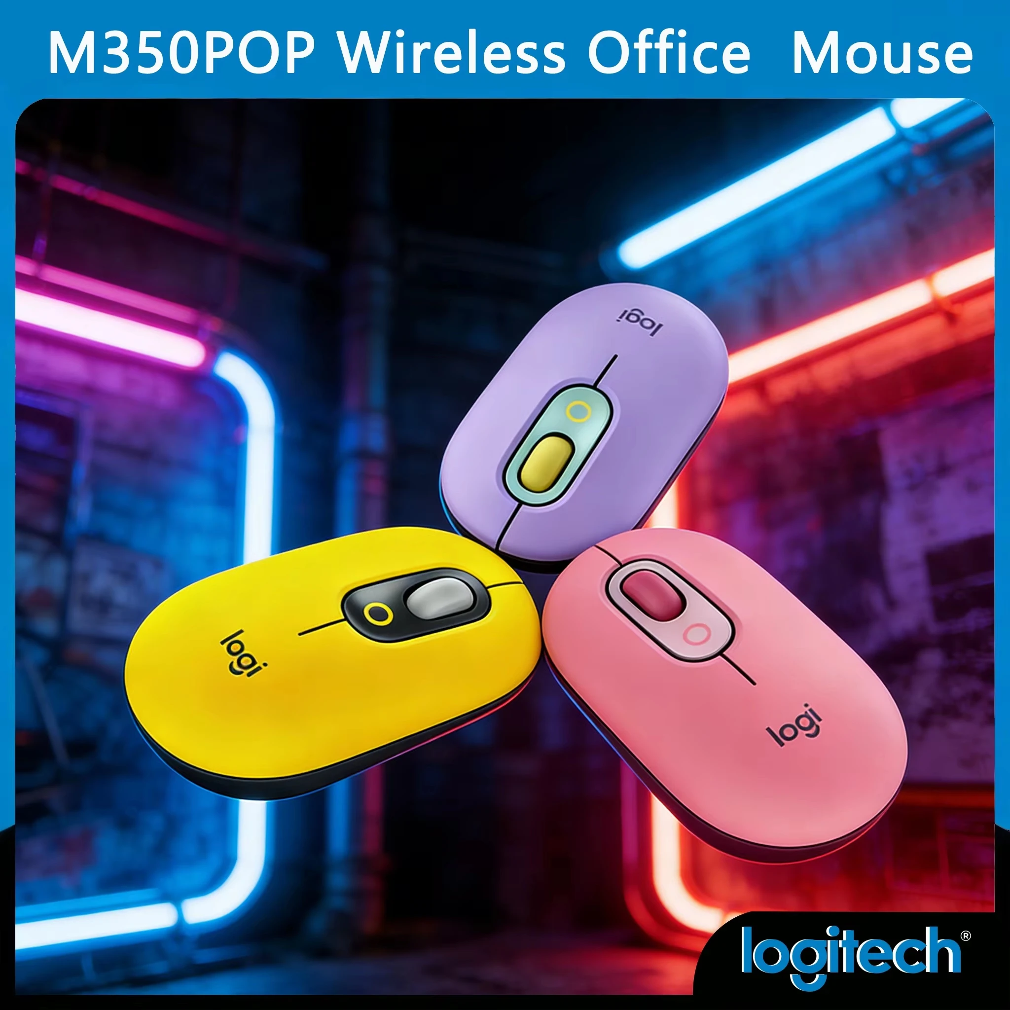 

Logitech M350 Silent Wireless Mouse Bluetooth Slim for Mac Laptop PC Travel Office Portable Quiet