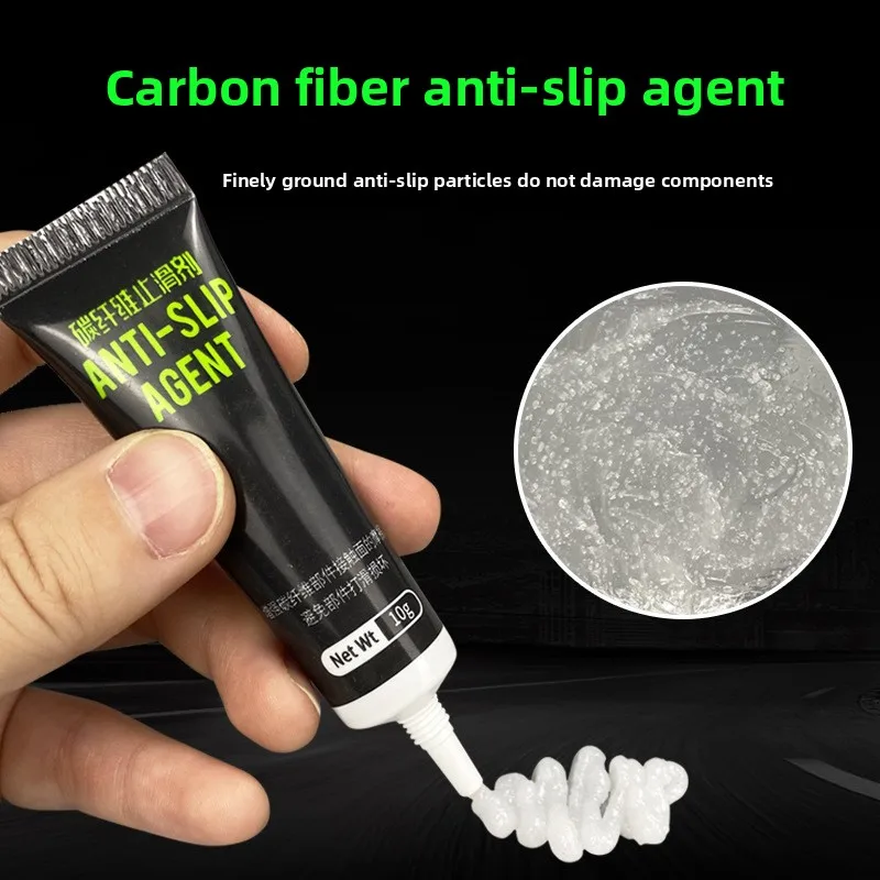 

1pc Bicycle Mountain Bike Road Bike Carbon Fiber Anti-slip Agent Seat Handle Frame Horizontal Handle Anti-slip Agent Paste 10g