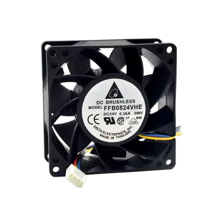 Delta FFB0824VHE 8038 24V 0.36A 8cm booster inverter with detection, cooling fan
