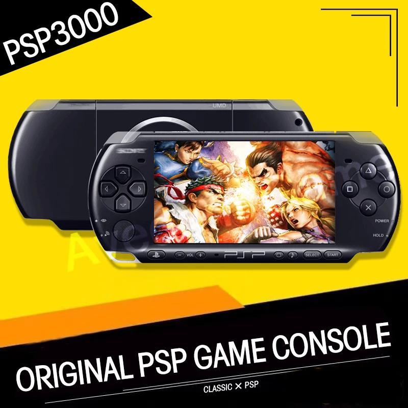 Original PSP3000 refurbished PSP for Sony PSP 3000  game console 16 32GB 64GB 128GB memory card