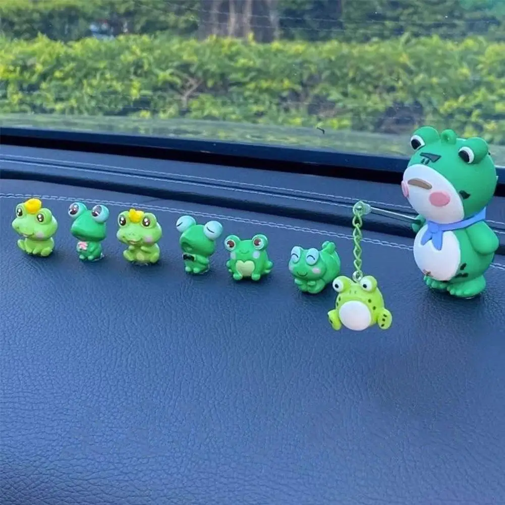 1/7Pcs Lonely Frog Noctilucent Car Center Console Decoration OfficeDesk Computer Screen Decoration Car Accessories Doll Gifts