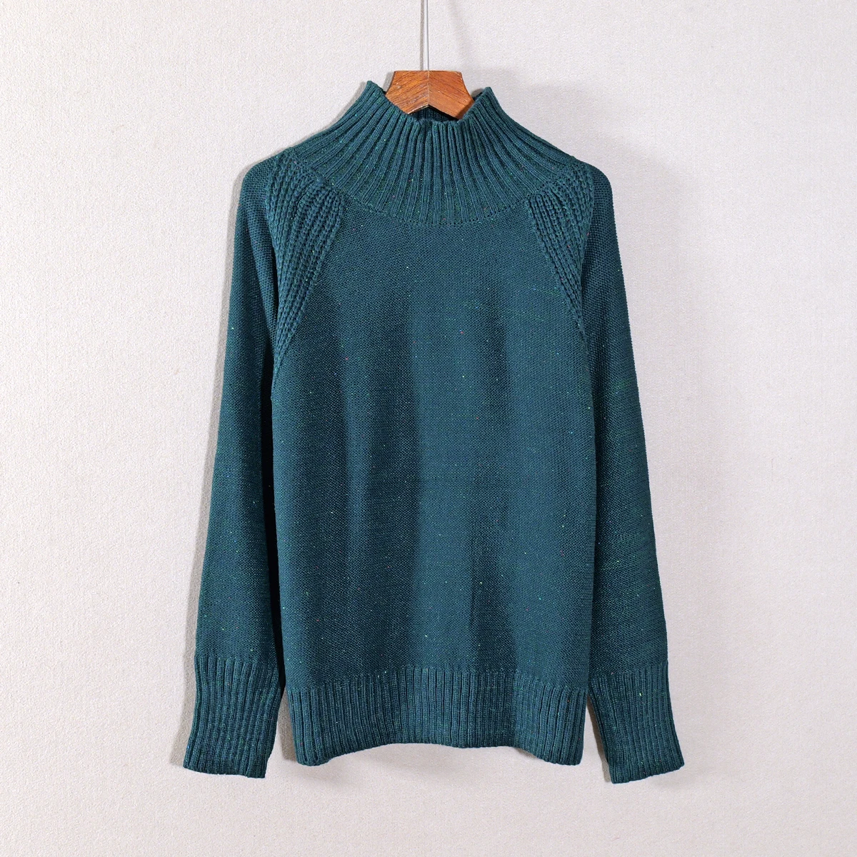 

Loose Long Sve High Collar Pure Color Sweater Women's Autumn Winter New Sle Top Base irt Outerwear Commute Sle