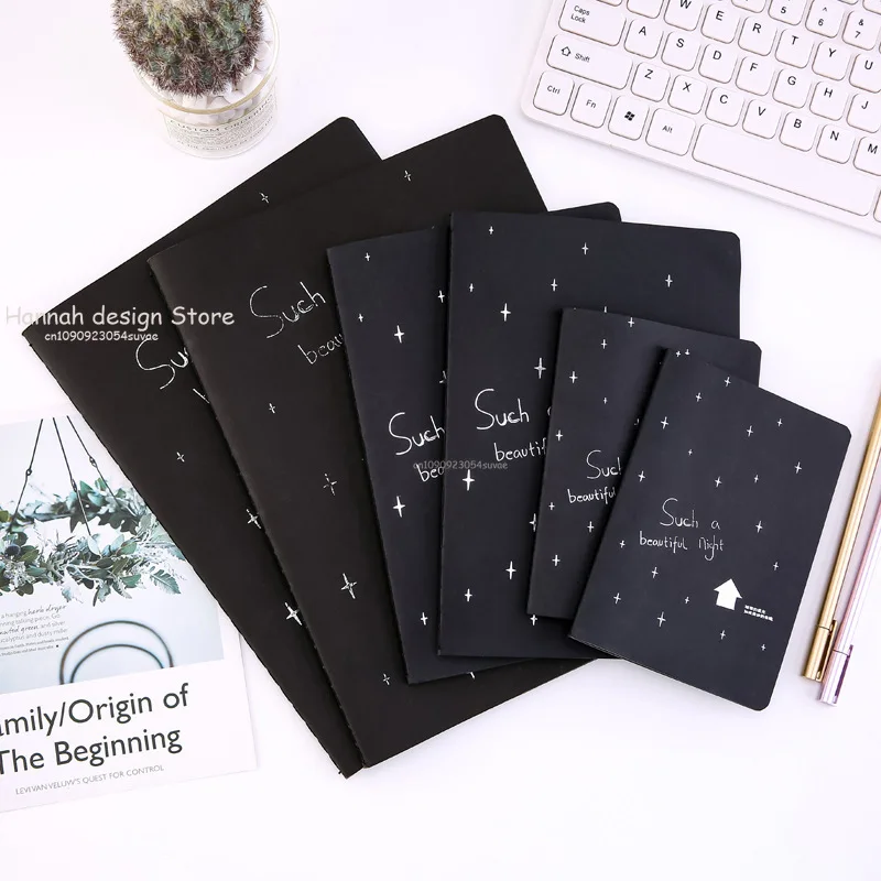 Milky Way Black Line Graffiti Sketch Notebook 16K 32K 56K Child Student Painting Notebook School Office Stationery