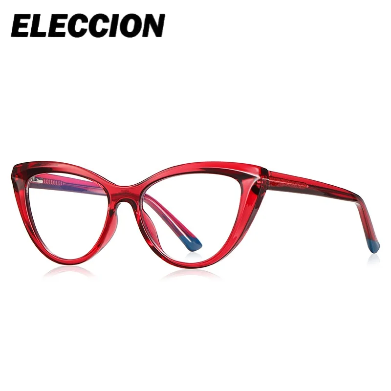 ELECCION وصفة طبية نظارات قصر النظر الشيخوخي النساء الرجال جودة عالية UltraLight TR90 مكافحة الأزرق نظارات للقراءة إطار نظارات
