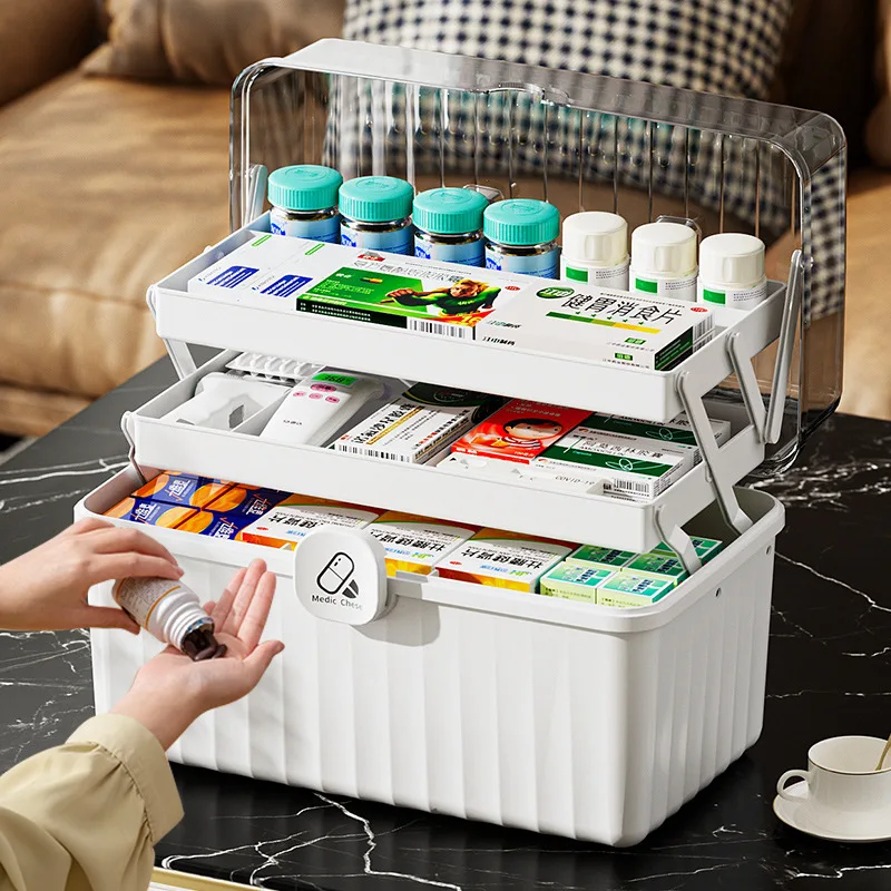 Large-size Medicine Box Large-capacity Medicine Box Household Anti-epidemic Medicine Storage Box Multi-layer Classified Medicine