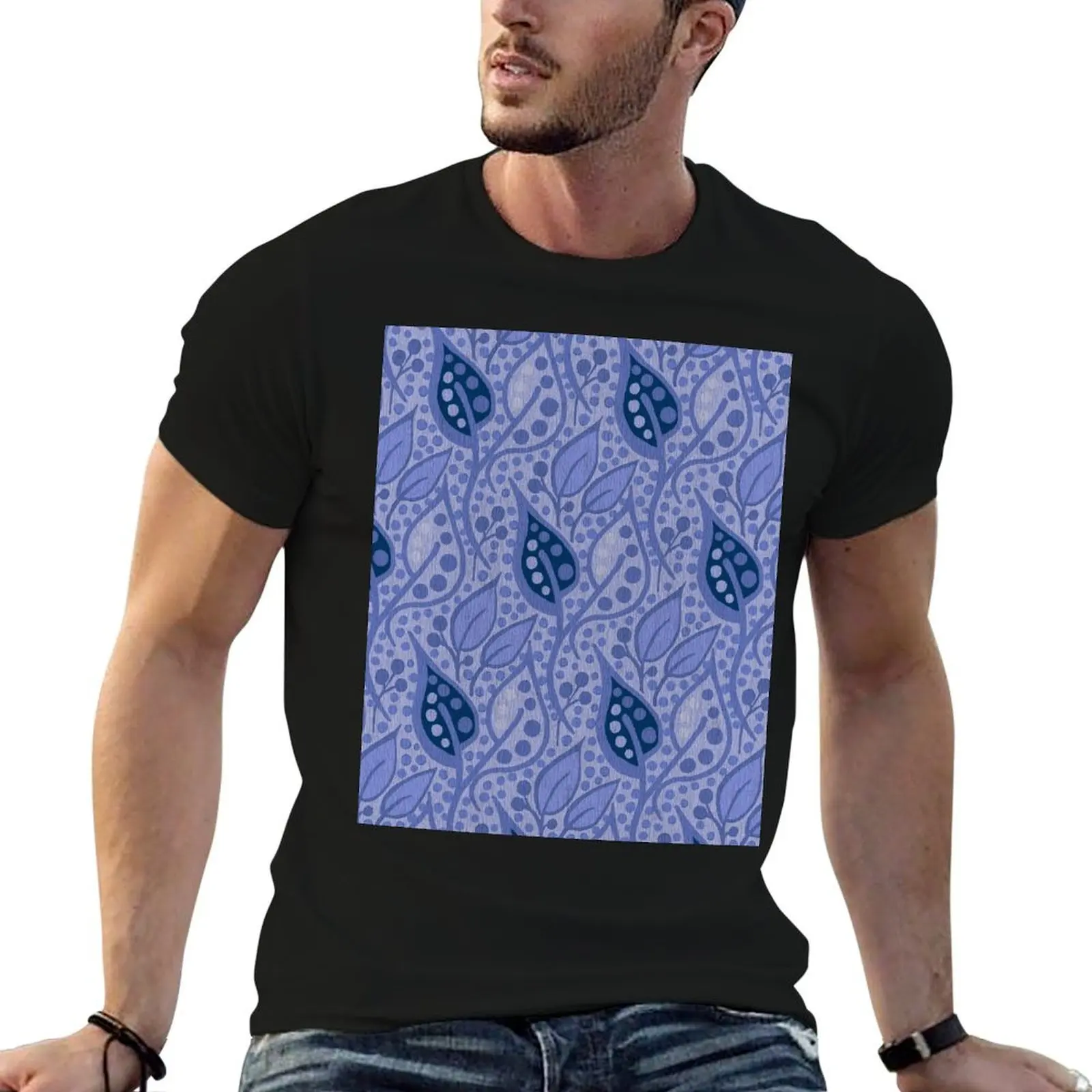 Dotted Fantasy Blue T-Shirt quick drying plus size clothes anime figures mens fashion