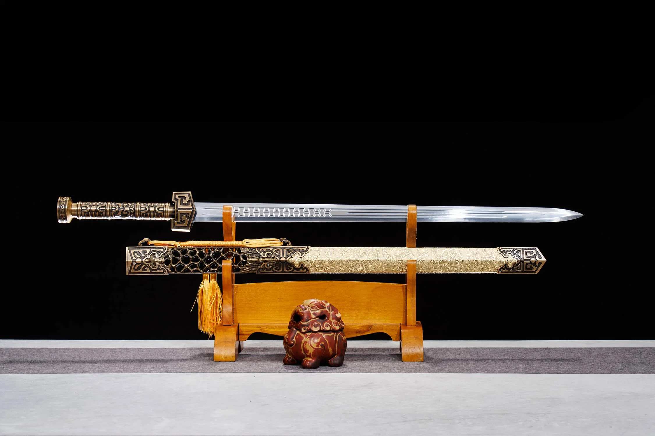 102cm Medieval Chinese sword battle Preparation Sharp carbon steel full tang katana samurai sword weapons Knight Ninja fighting