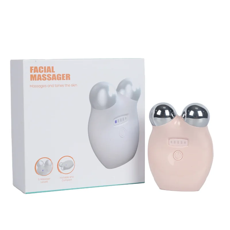 Warm Beauty Instrument Micro Current Skin Rejuvenator Lifting Firming Massager Skin Rejuvenation Lip Face Massager EMS Roller