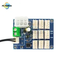 Computer case fan multi-channel speed regulator PWM speed regulation NTC 12V temperature measurement temperature control