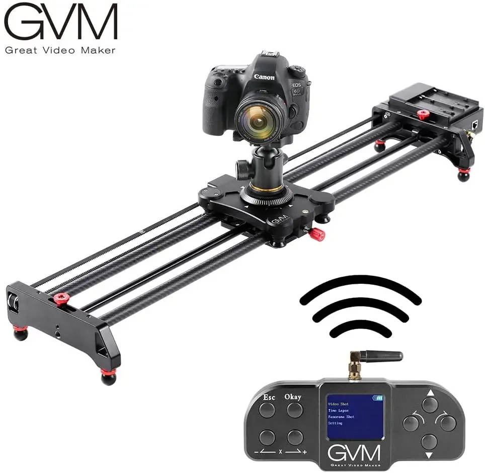 

GVM-1.5D 80CM Professional Wireless Video Carbon Fiber Motorized Camera Slider Phone App Control