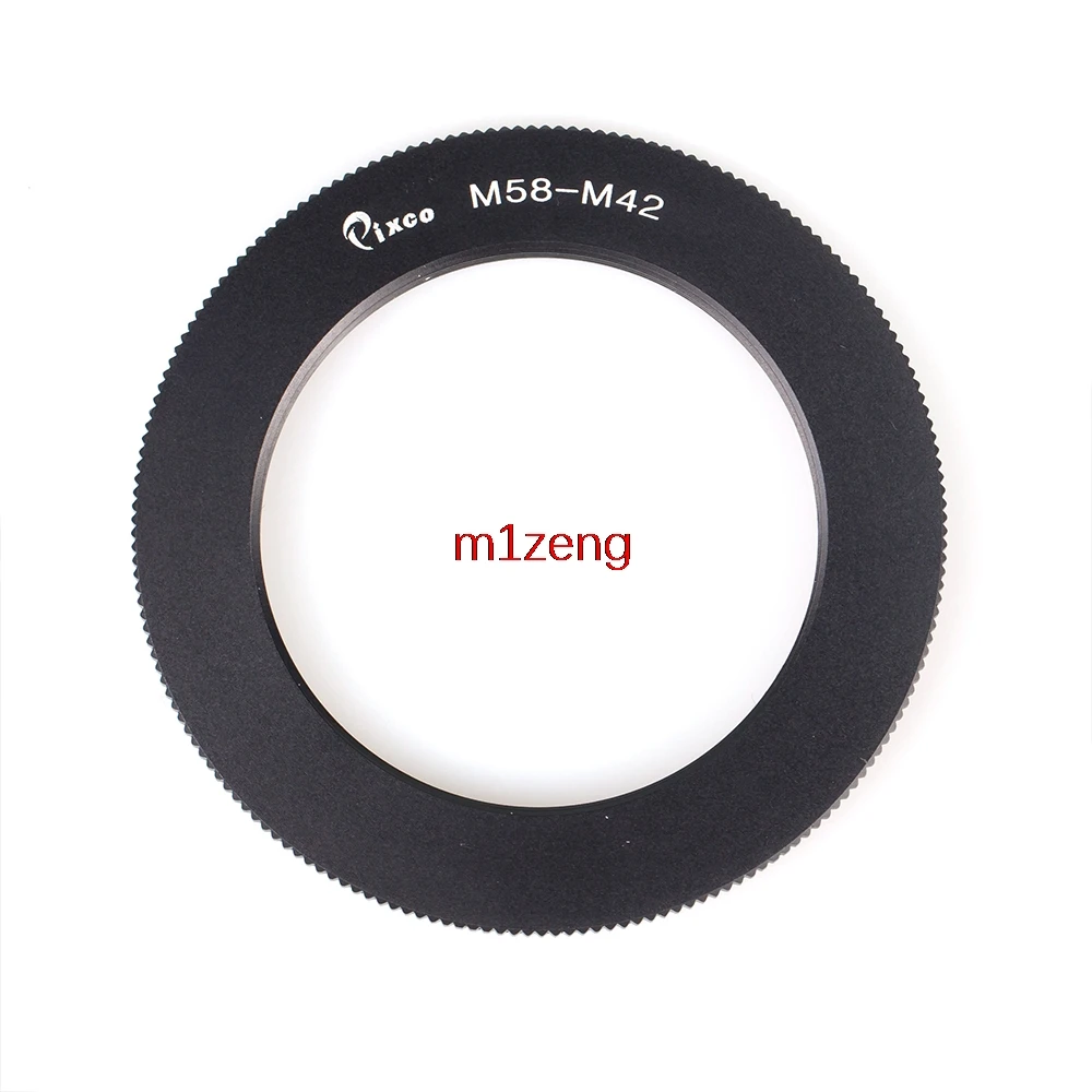 M58-M42 M58x0.75mm Female lens to M42 x1mm male Thread lens Filter Ring Adapter for camera focusing helicoids 