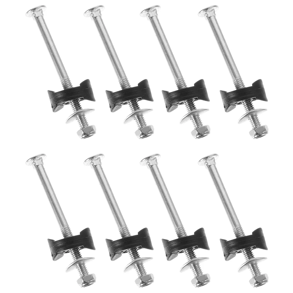 8 Sets Trampoline Screws Replacement Professional Galvanized Steel Jumping Bed Safety Bolts Nuts Trampoline Stability Tool for