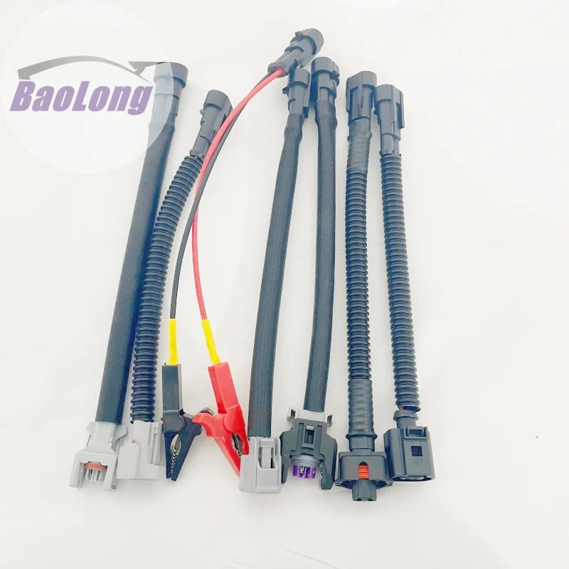 

7pcs Diesel Common Rail Injector Harness Plug Accessories Fuel Injector Detector Harness for Bosch Denso Delphi