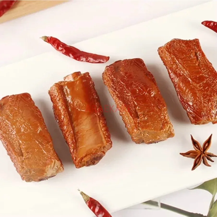 1pcs Simulated braised pork ribs, delicious food model, cooked pork dishes, photography decorations, children's toys