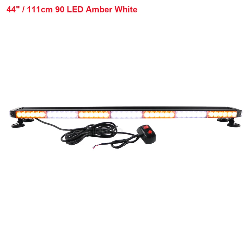 37 "49" Auto Vrachtwagen Politie LED Noodwaarschuwing Stroboscooplichtbalk Verkeersadviseur Amber Wit Knipperende Lichtbalk baken 12V 24V