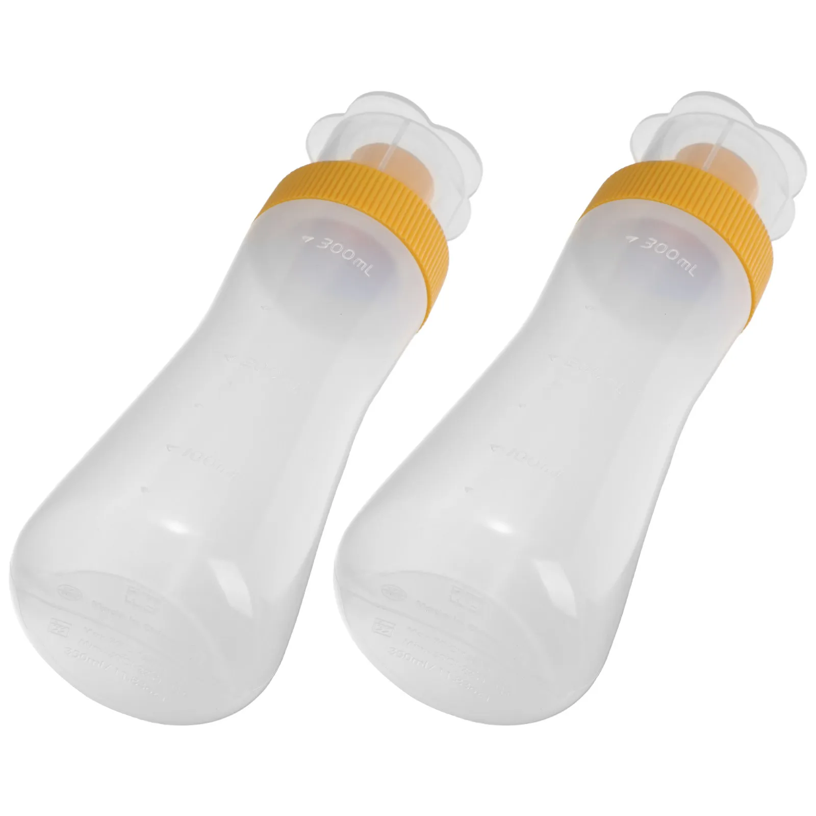 2Pcs Simple Syrup Dispenser Graduated Polyethylene Squeeze Bottle Kitchen Storage Cake Syrup Coffee Honey Ketchup Dressing