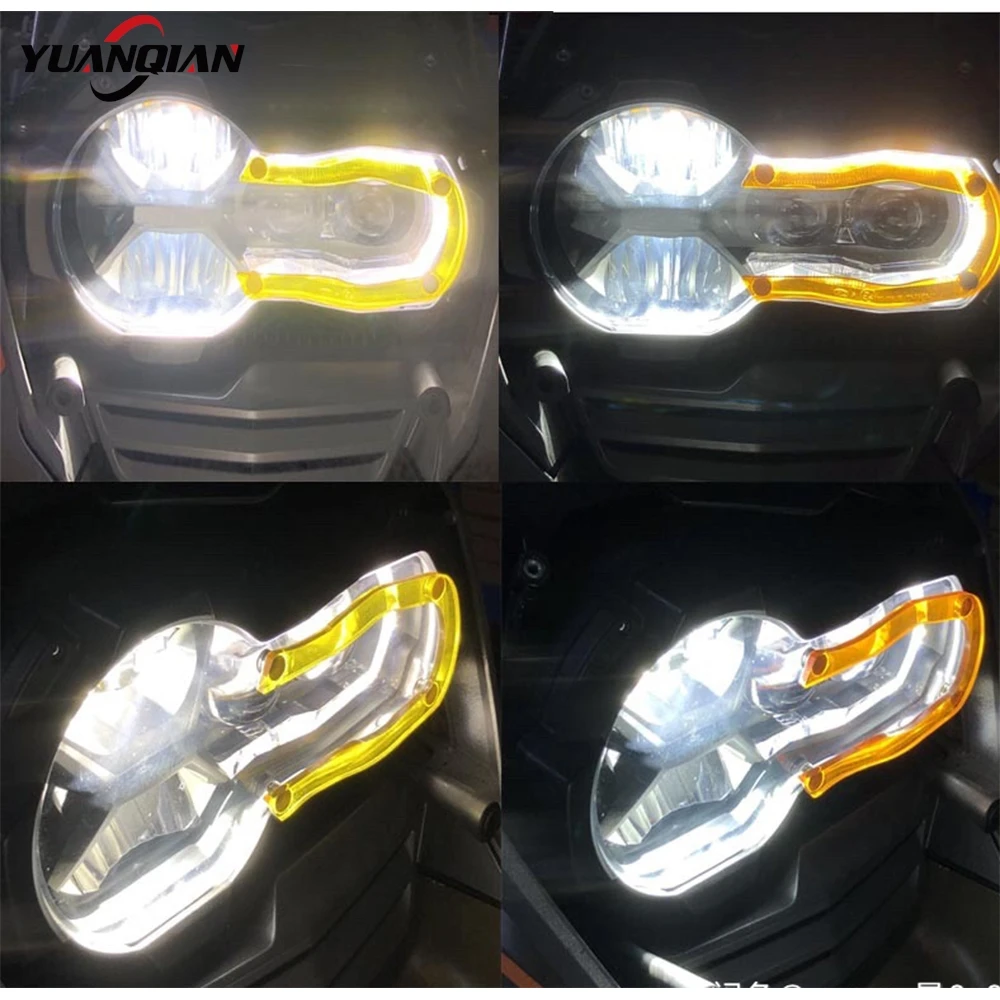 For BMW R1200GS R1250GS Adventure R 1250 1200 GS LC Adv Headlight Protector Lense Cover LED Lamp Daily Lamp Discoloration Patch