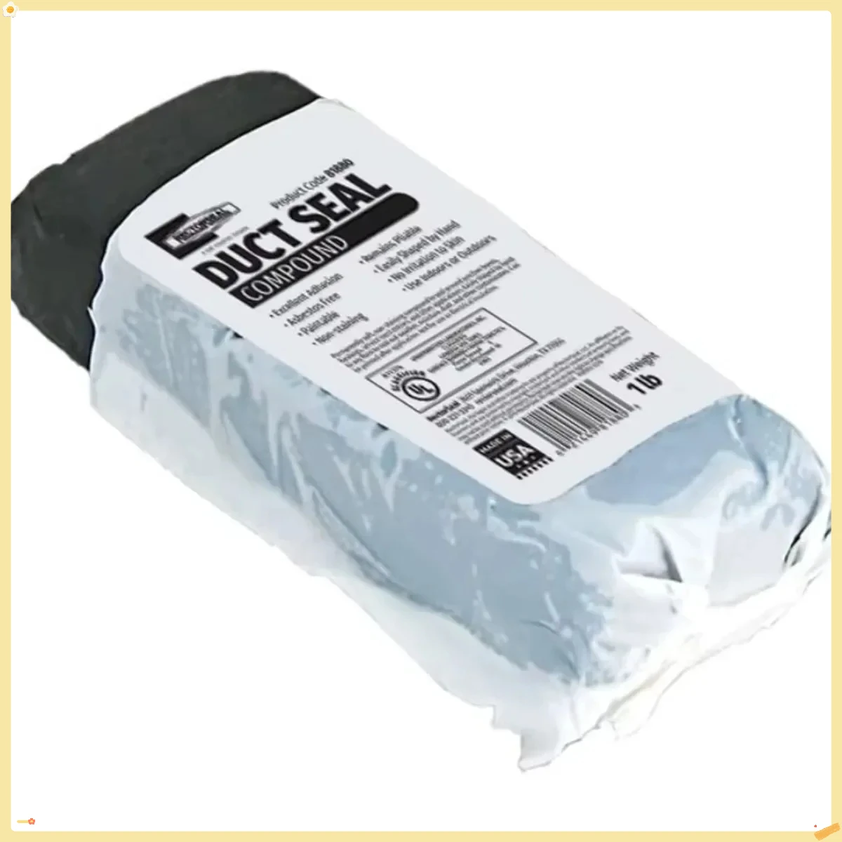 

1-фунтовый высокопрочный всепогодный составной уплотнитель воздуховода серого цвета — уплотнение и изоляция для воздуховодов, труб