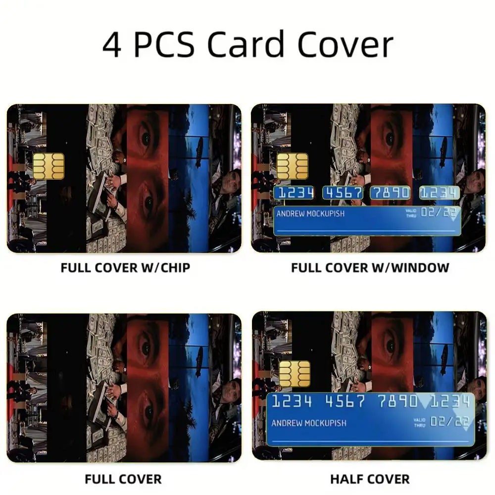 S-Scarfaces Tony Montana Card Stickers For Debit Bank Credit Cards Metro Bus Pass Sticker Decoration Cover Skin