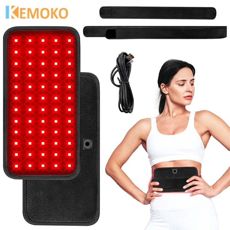 

60 LEDs Red Infrared Light Therapy Belt 660nm&850nm for Body Fatigue Deep Therapy for Back Knee Hands Feet Relief Health Care