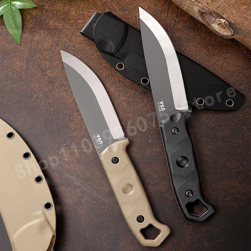 

TO.PS Brakimo Sharp Straight Knife D2 Blade Black Nylon Fiberglass Handle High-Strength Outdoor Portable Mountaineering Knife