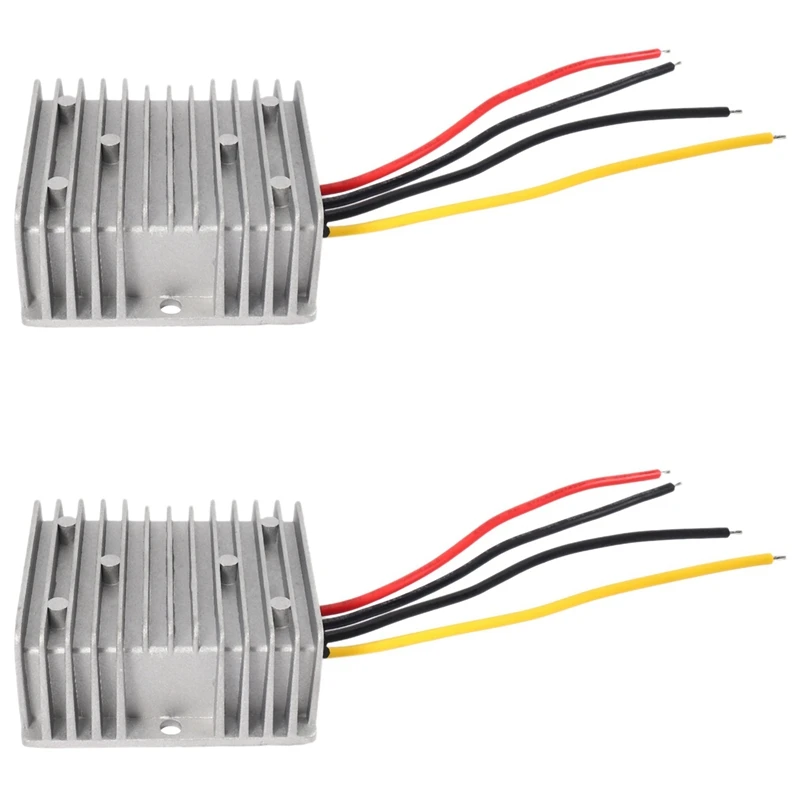 2X Power Converter Regulator DC12V/24V Step-Down To DC6V 15A 90W Waterproof Voltage Convert Transformer