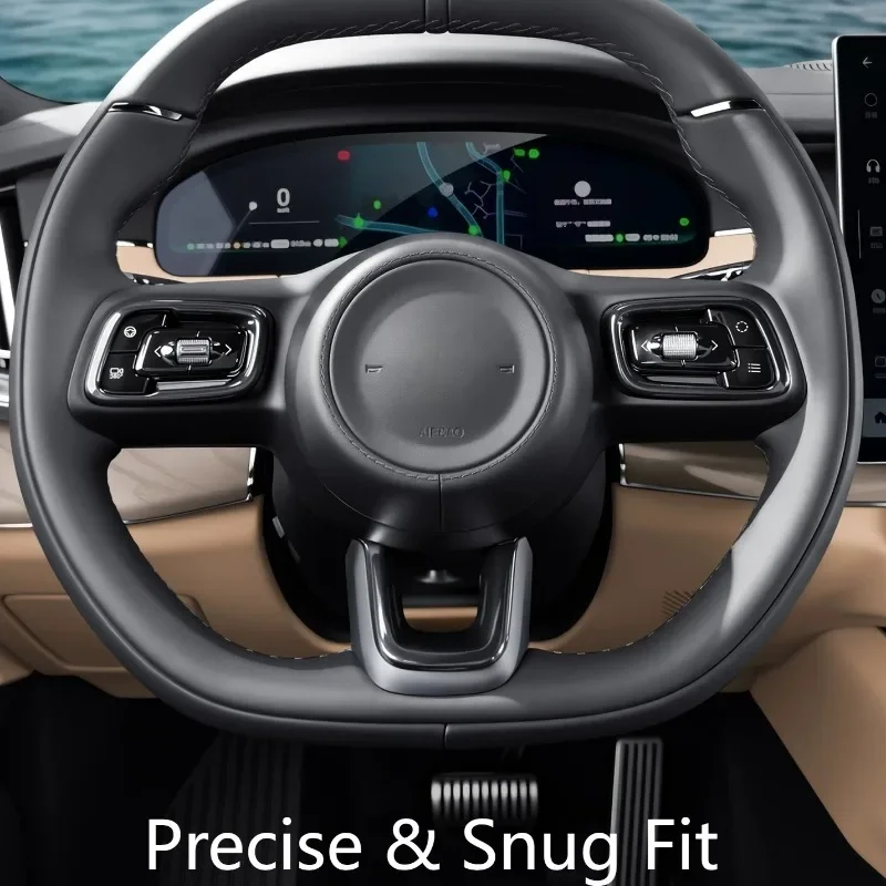 Interior For ZEEKR 8X/001/7X/009/007GT Steering Wheel U-Shaped Decorative Frame Personality Sticker Anti-Scratch Wear Resistant