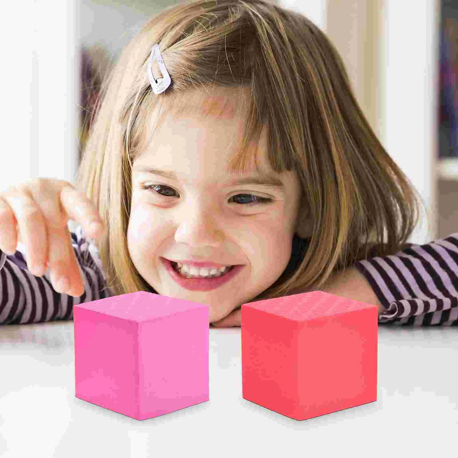 10 PCS Colorful Foam Square Blocks EVA Craft Cube Small Piece Child Educational Toy Safe Eco Friendly Bright Colors Develop