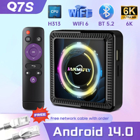 Q7S Smart Android 14 Tv Box Ultral HD 6K Wifi 6 Support Google Bluetooth 5.2 Streaming Media Player Set Top Box