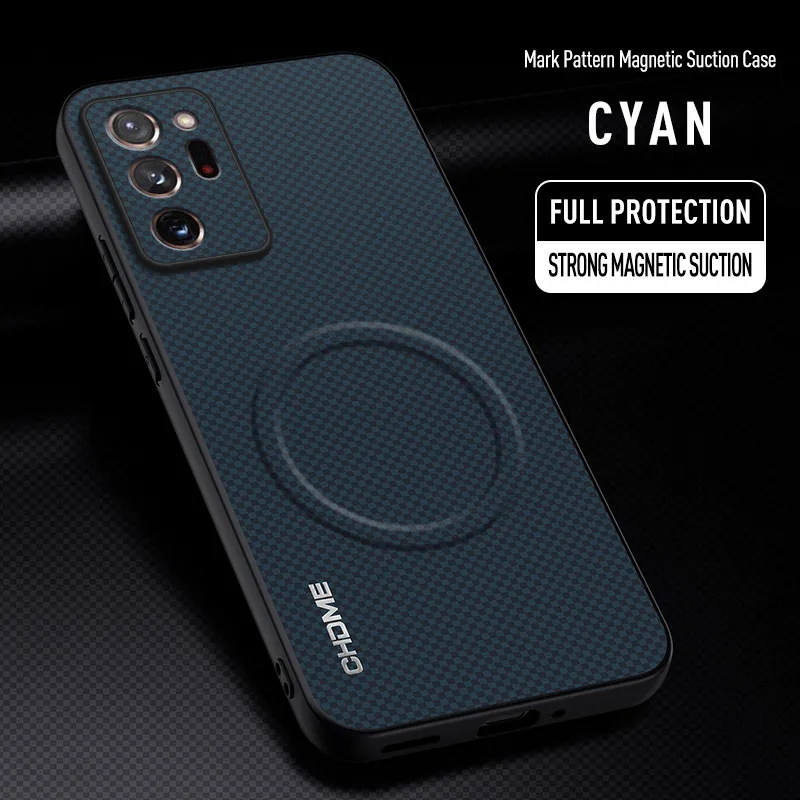 Magnetic Matte Tough Skin-friendly Marked Leather Cover For Magsafe Samsung Galaxy Note20 Ultra Note 20 Shockproof Case Funda