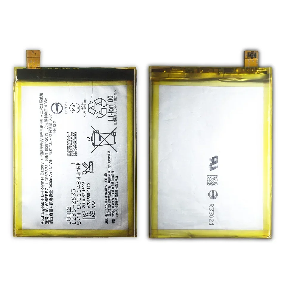 Portable Battery for Sony Xperia Z5P Z5 Plus Premium Dual E6883 E6853 Li-ion Batteries LIS1605ERPC 3430mAh Warranty Track NO