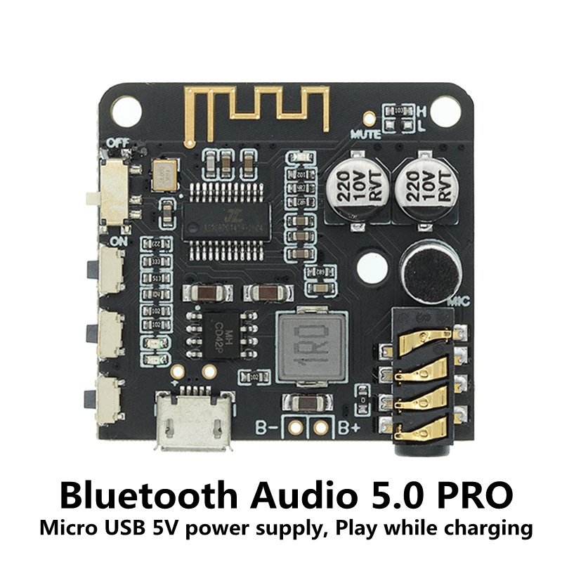 DIY Bluetooth Audio Receiver Board Bluetooth 4.0 4.1 4.2 5.0 MP3 Lossless Decoder Board Wireless Stereo Music Module 3.7-5V