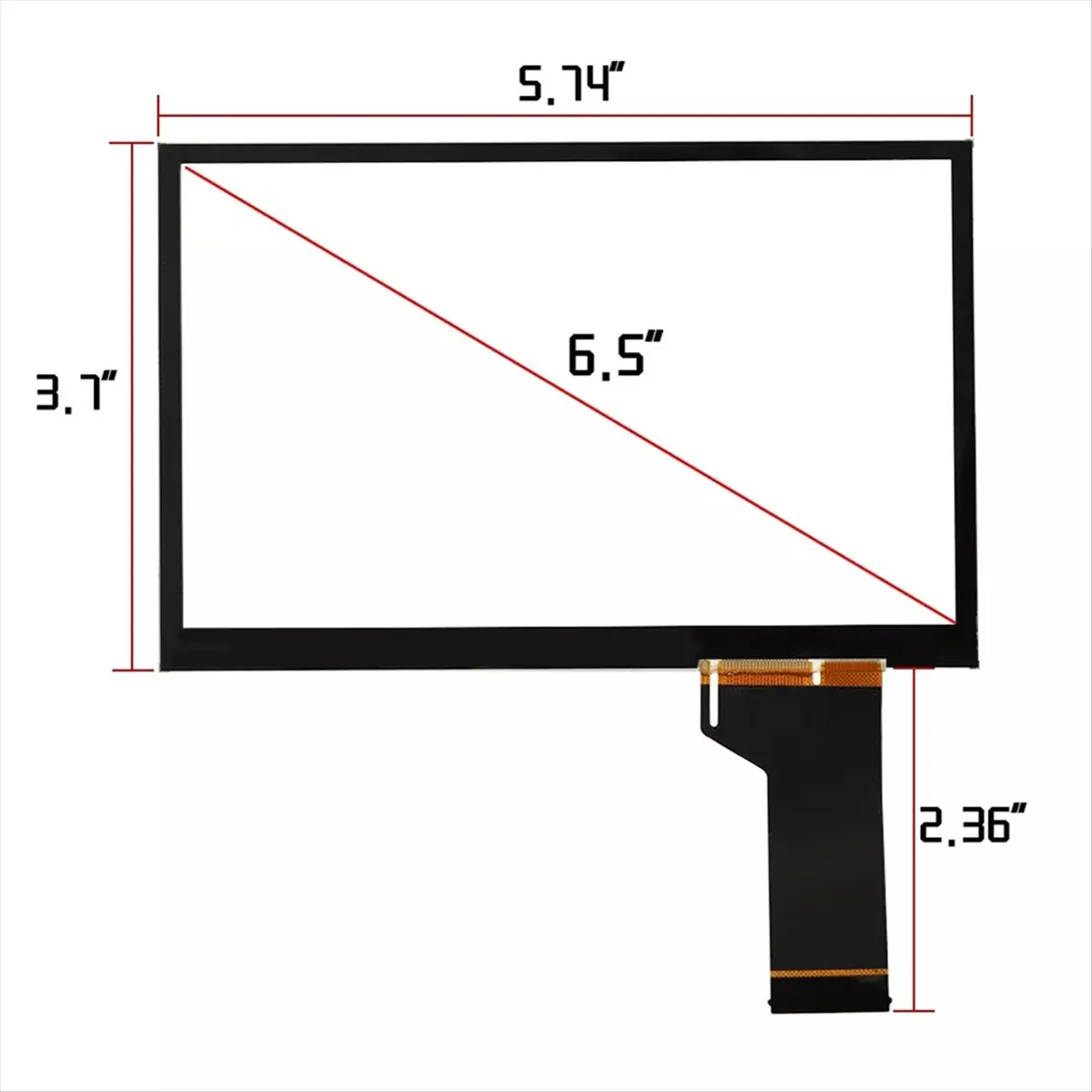 Compatible 6.5inch Touch Screen for VW MIB 682 Series MIB STD2 Radio TDO-WVGA0633F00039 TDO-WVGA0633F00036