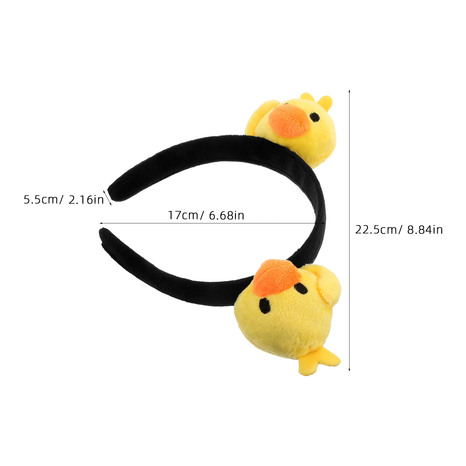 Faixa de Cabelo de Pato Amarelo Fofo em Desenho Animado, Macia e Confortável, para Lavar o Rosto, Maquiagem e Banho, Acessório de Cabelo Kawaii