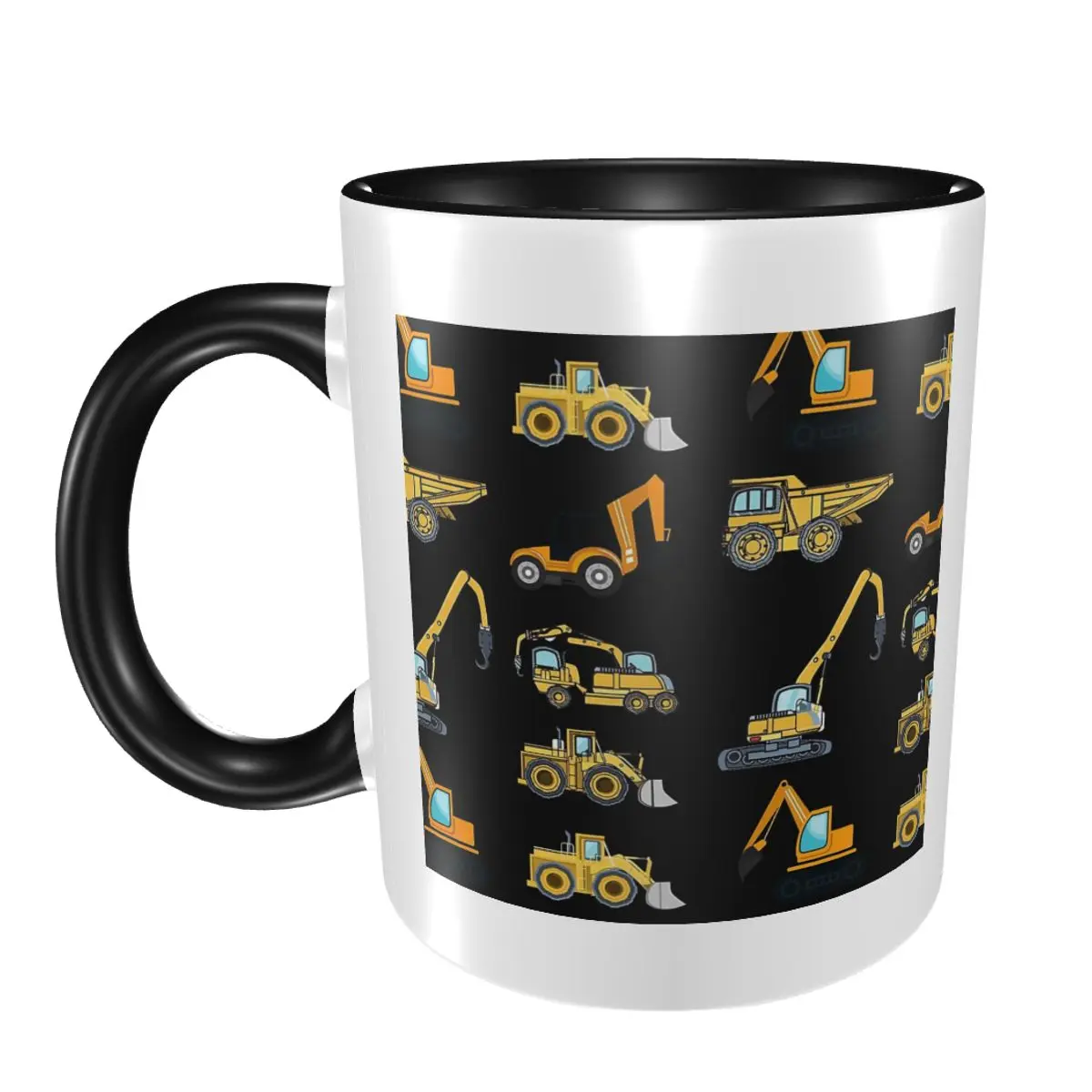 Construction Truck Excavator Mug Funny Ceramic Coffee Cups Tea Mugs Milk Cup Drinkware Gift for Woman Man