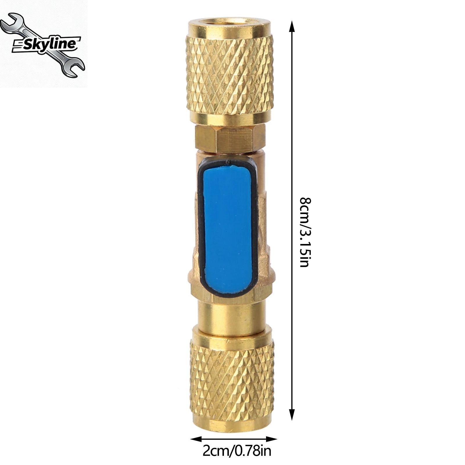 Messing Kühlkugelhahn Adapter Kältemittel Kugelhahn Anschluss G1/4''