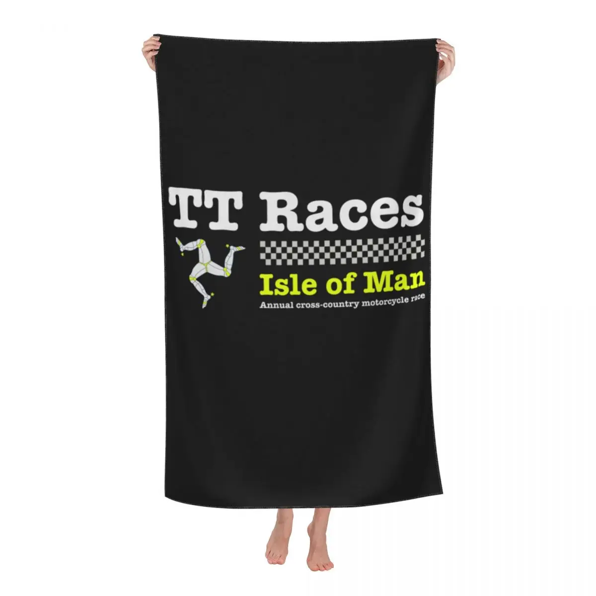 

Custom Road TT Race Beach Towel Quick Drying Isle Of Man Motorcycle Soft Linen Microfiber Bathroom Sauna Towels