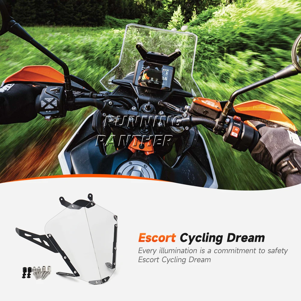 Faro del motociclo Protezione Della Copertura Della Protezione Acrilico Copertura Del Faro Con Staffa Accessori Per 790 890 Adventure R 2023 2024