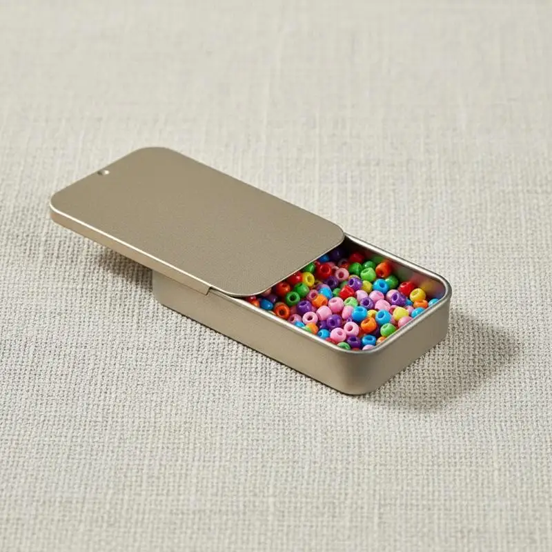 Portable Tinplate Mini Metal Box 10PCS Set Slide Cover Pill Case for Wedding Jewelry Storage and Crafts DIY
