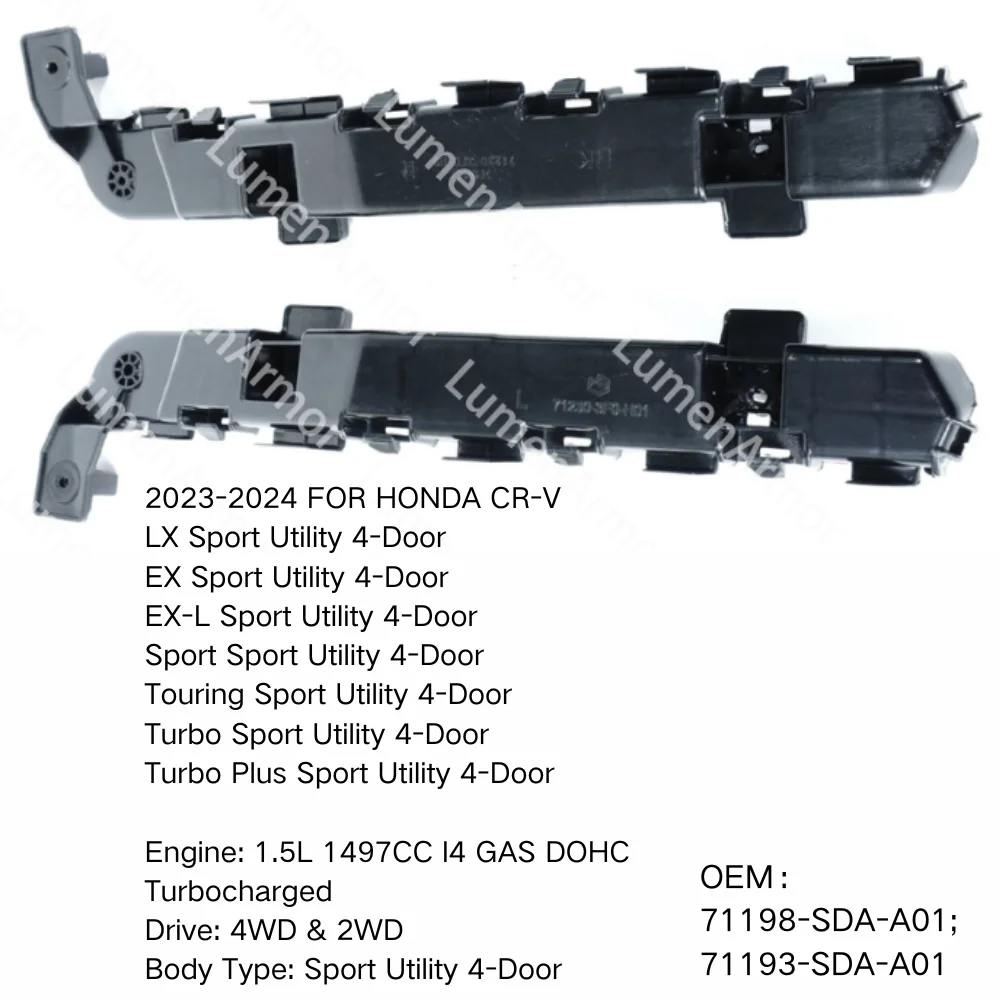 

Front Bumper Retainer Bracket Spacer Support 2023-2024 FOR HONDA CR-V LX EX Touring Turbo Sport Utility 4-Door 2WD 71280-3A0-A01