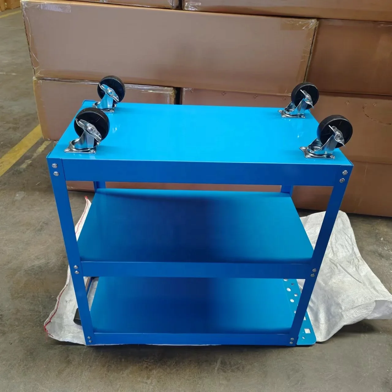 Workshop Tool Cart Trolley 3 Tray Rolling Storage Utility Tool Cart Workshop Garage Shelves Tool cart