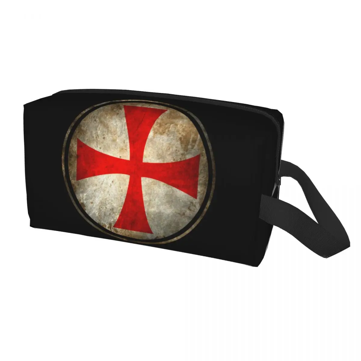Templar Knight Jerusalem Cross Seal Medieval Symbol Cosmetic Bag Cute Big Capacity Makeup Case Beauty Storage Toiletry Bags