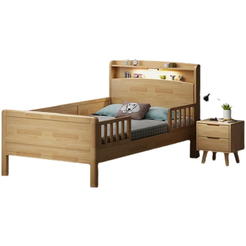 

Nordic baby and children's splicing bed solid wood bed, kindergarten nap Yanbian bed complete set of furniture, children's bedro